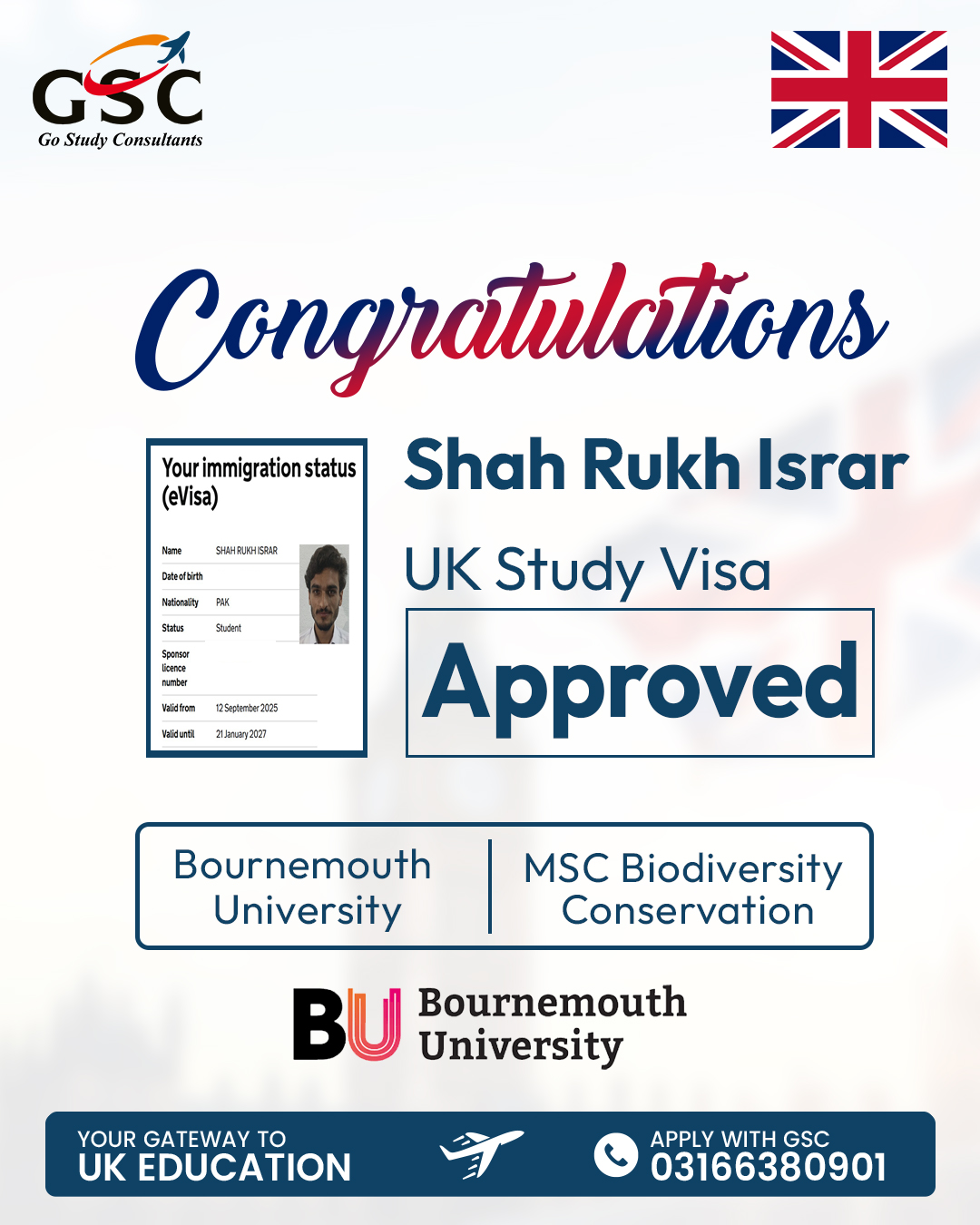 Shah Rukh Israr Congrats Post